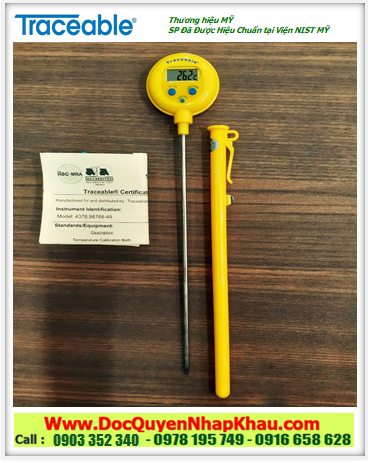 Traceable 4378, Nhiệt kế Que thăm nhiệt  –50°C đến 300°C Traceable 4378@Lollipop™ Traceable® Thermometer